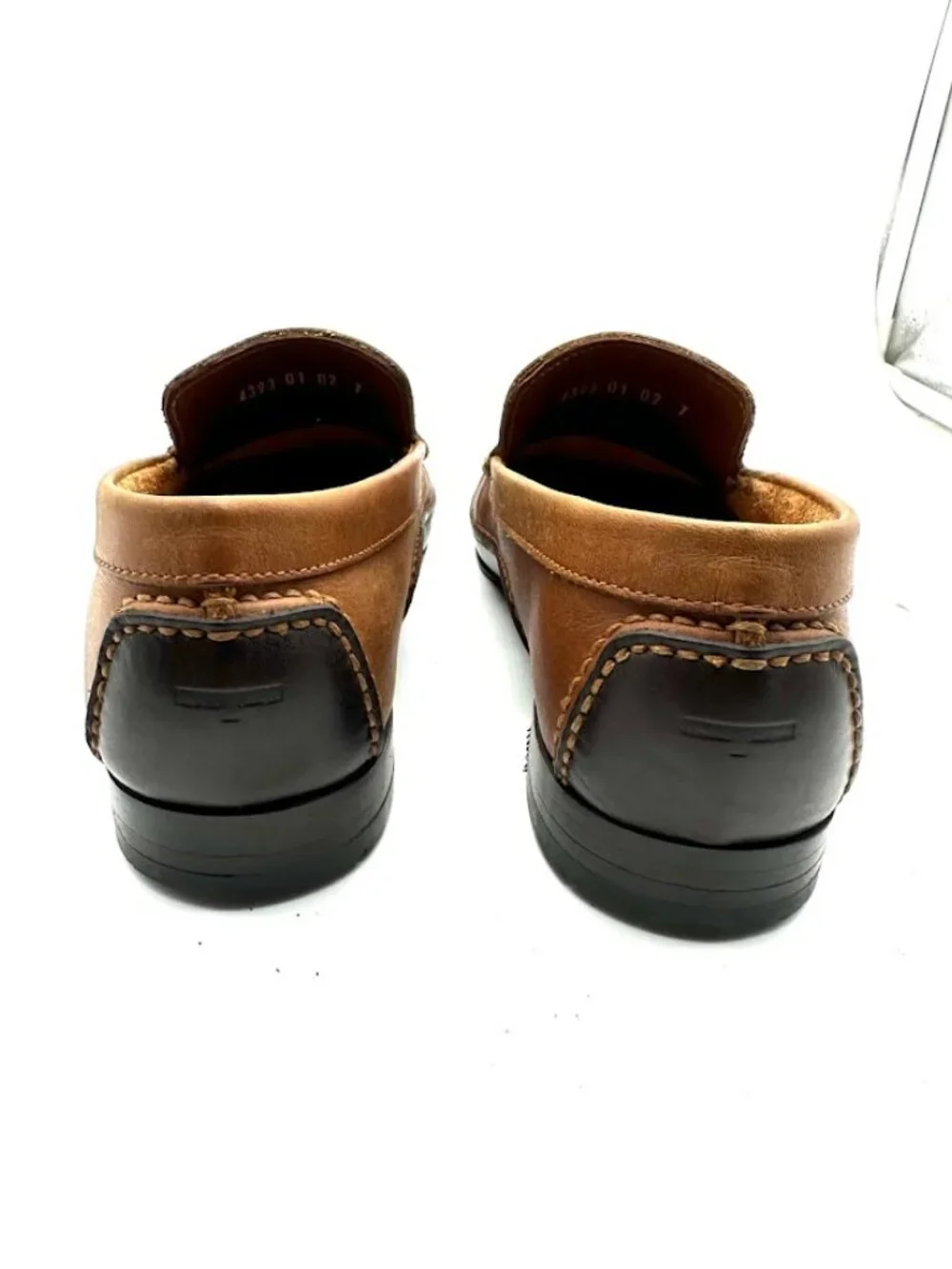 a.testoni Men's Brown Leather Loafers Slip On Shoes US 7 EU‎ 40 Italy